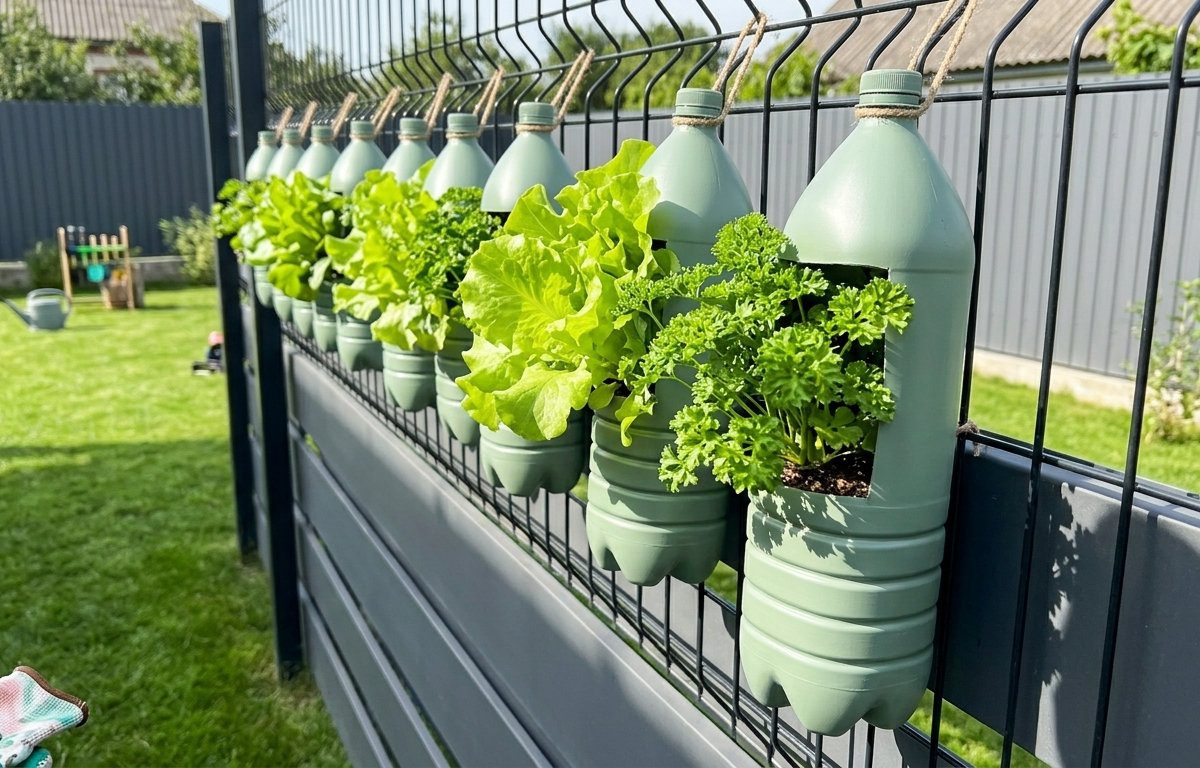 Пляшки зручно фарбувати з балончиків, які зроблять на пластику тонкий рівний шар