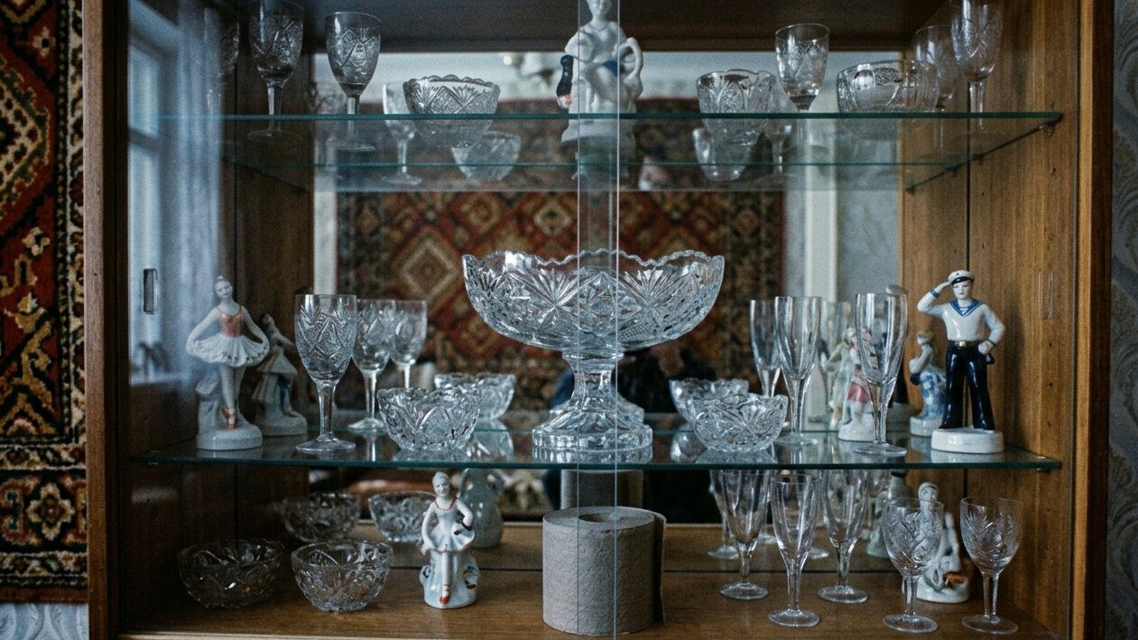 Гарний посуд часто не використовувався, а просто стояв для краси та періодично протирався від пилу