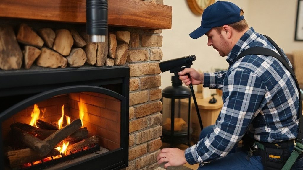 Пічник перевіряє димохід та якість палива