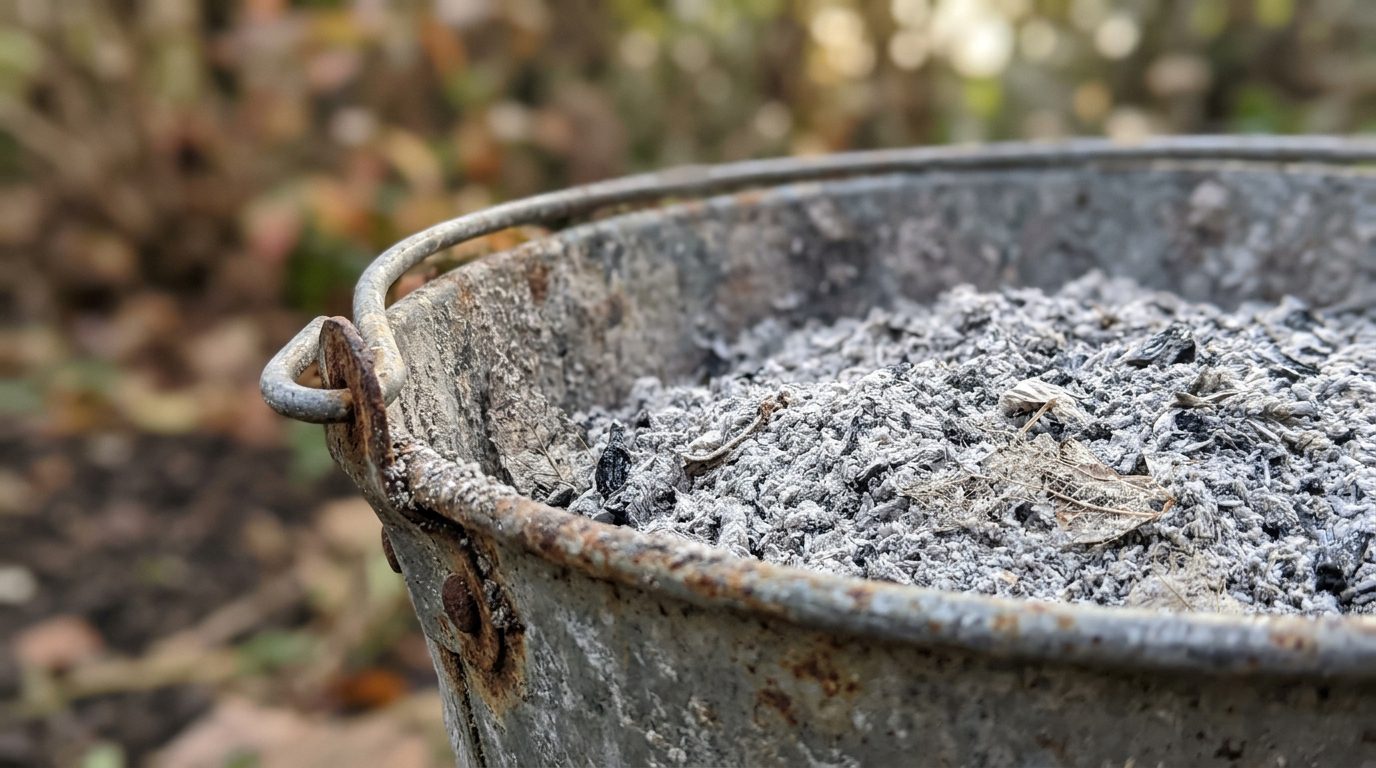 Калійна зола з листя горіха для підживлення чагарників