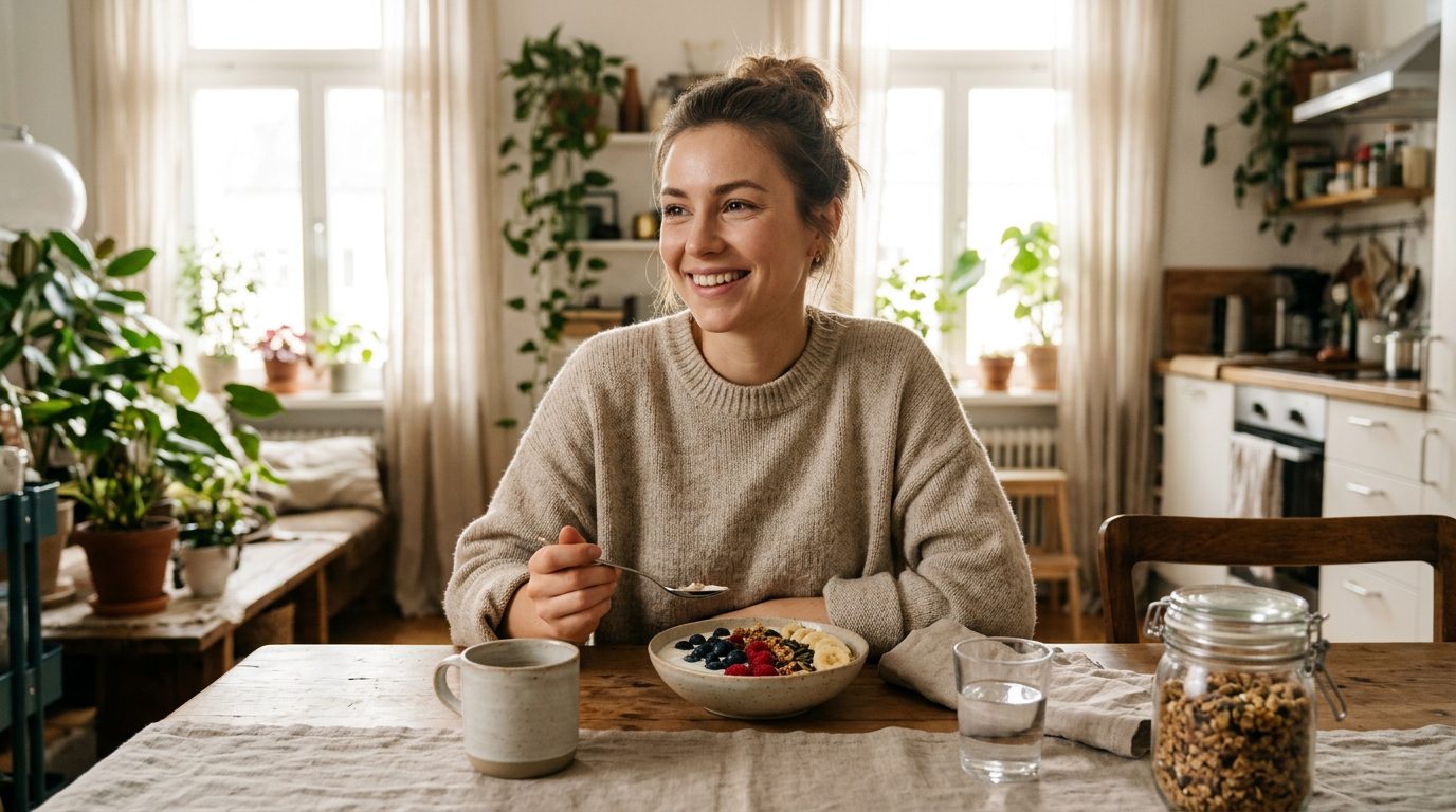 Легкість у шлунку та енергія після корисного кефірного сніданку