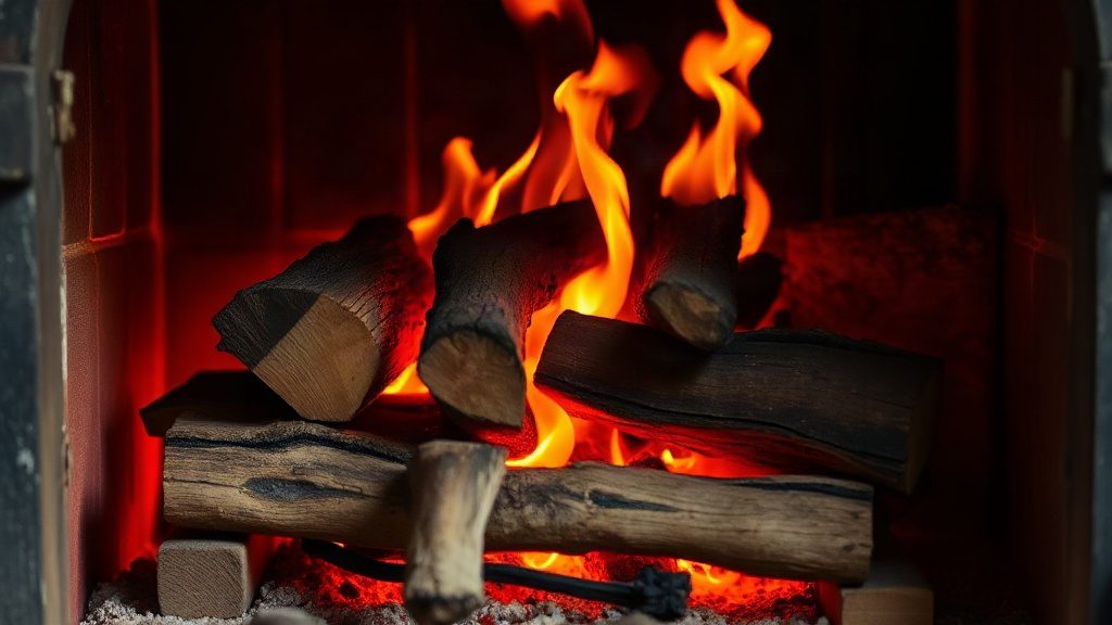 Вогонь у каміні як джерело тепла
