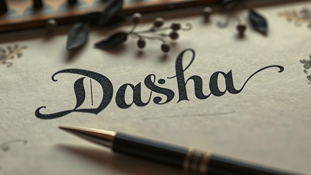 Каліграфічне написання імені Даша