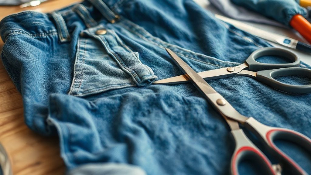 Процес створення сумки зі старих джинсів