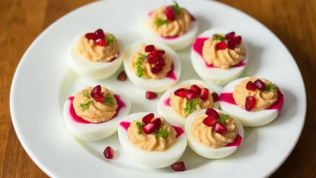 Готова закуска з яєць та буряка