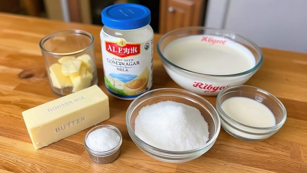 Інгредієнти для десерту Пташине молоко