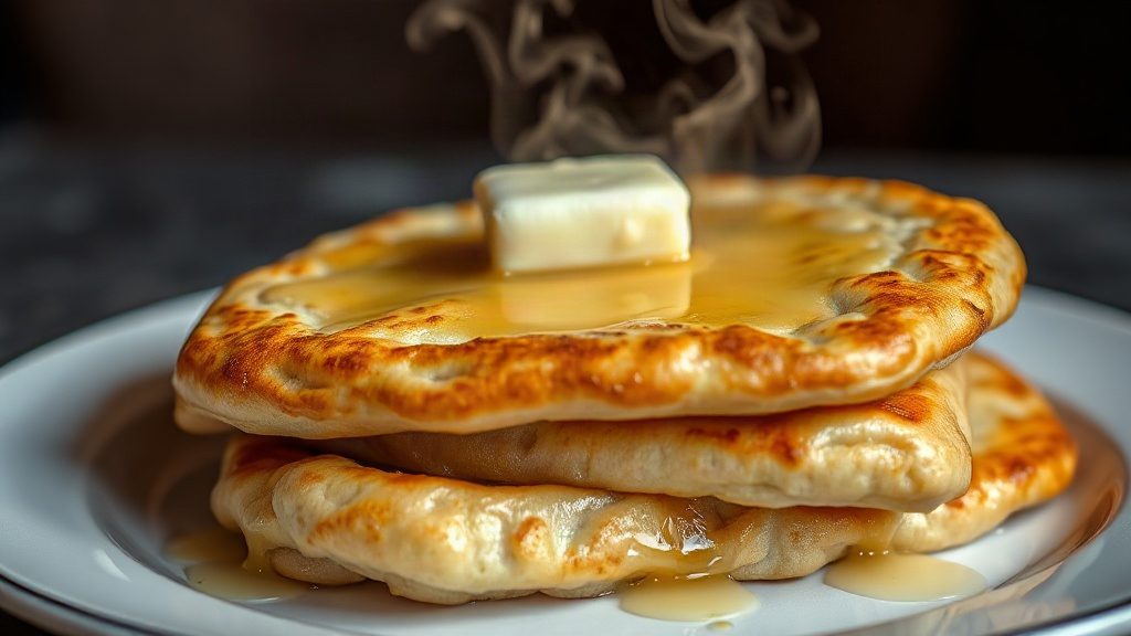 Готові домашні хачапурі з маслом