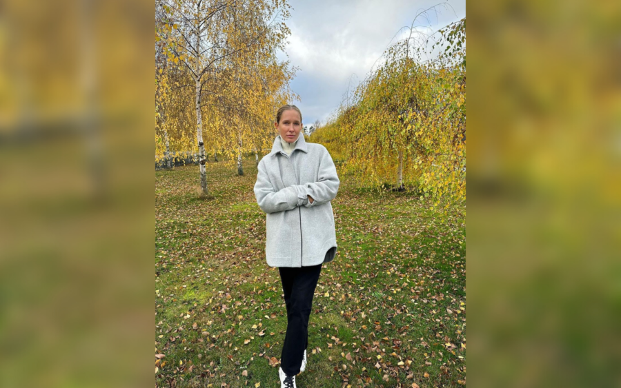 Катерина Осадча в трендовій куртці