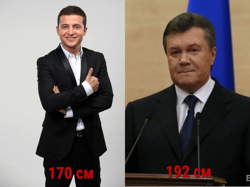 Який зріст в сантиметрах у всіх президентів України