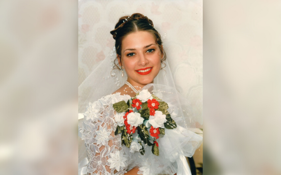 Тетяна Литвинова у свої 22 роки на першому весіллі