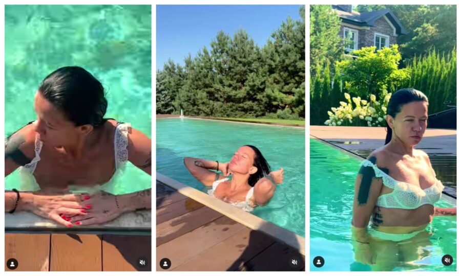 Колишня дружина Потапа Ірина Горова показала кадри з басейну у стильному білому бікіні
