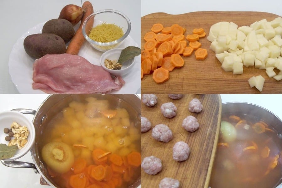 Рецепт легкого супу з курячими фрикадельками та макаронами