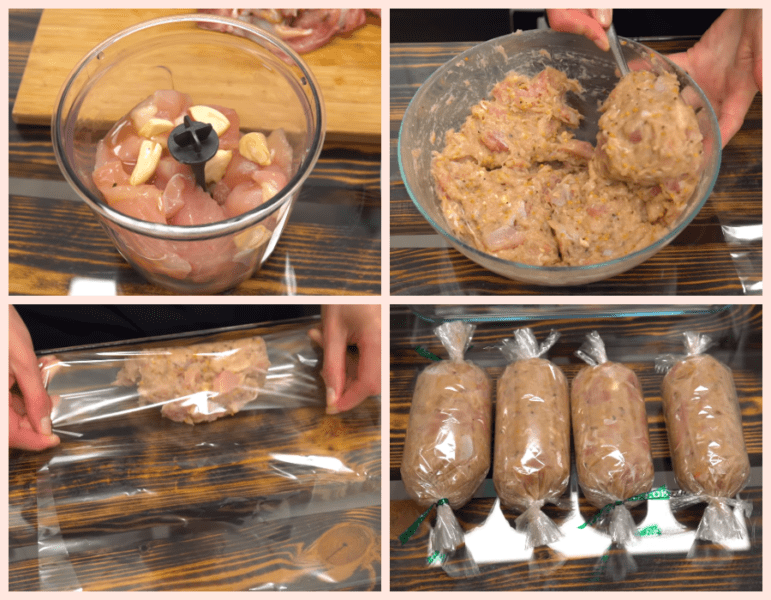 Рецепт домашніх курячих ковбасок із гірчицею та часником