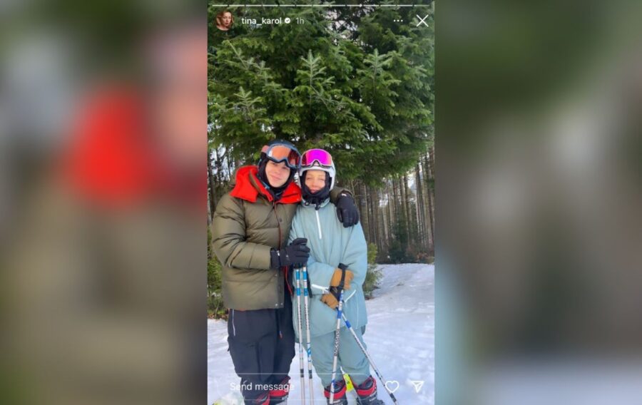 Тіна Кароль показалась разом зі своїм єдиним сином Веніаміном на гірськолижному курорті