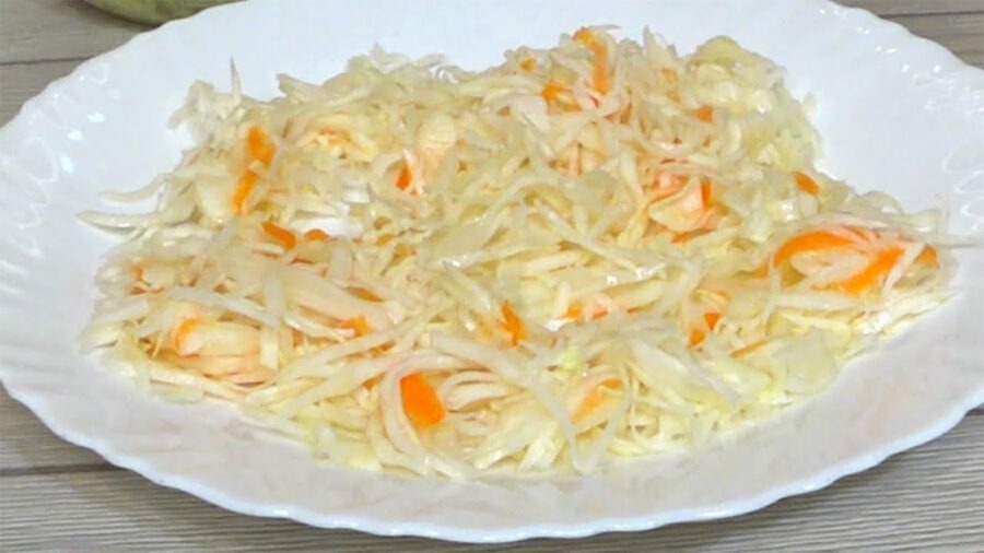 Квашена капуста з морквою без солі та цукру