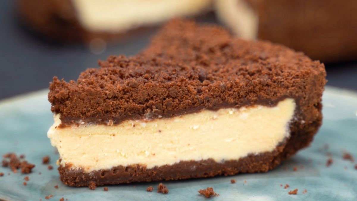 Шоколадний пиріг з сирною начинкою