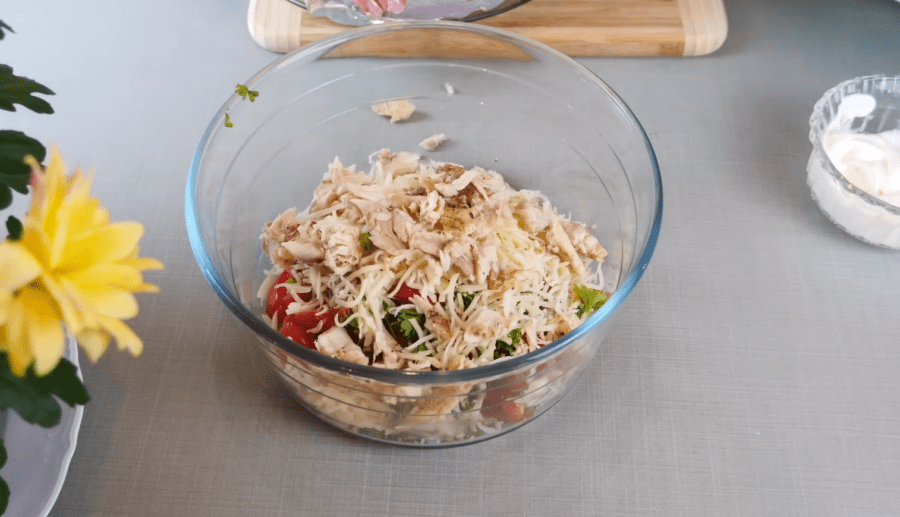 Рецепт святкового салату Коханка Посейдона з рибним філе