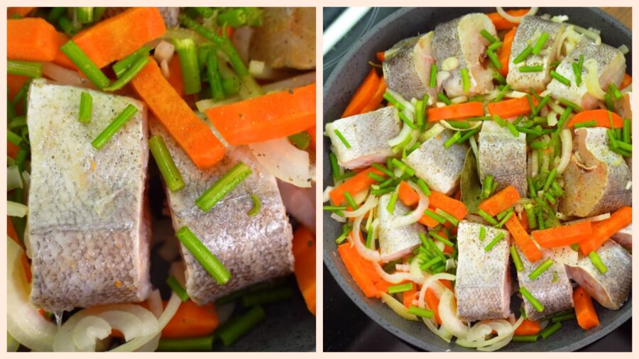 Рецепт тушкованої риби з овочами