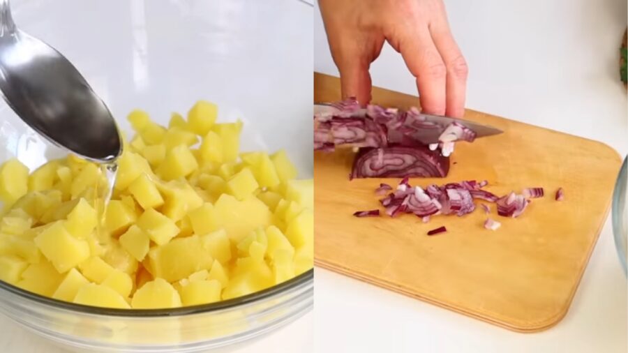 Простий та смачний картопляний салат 
