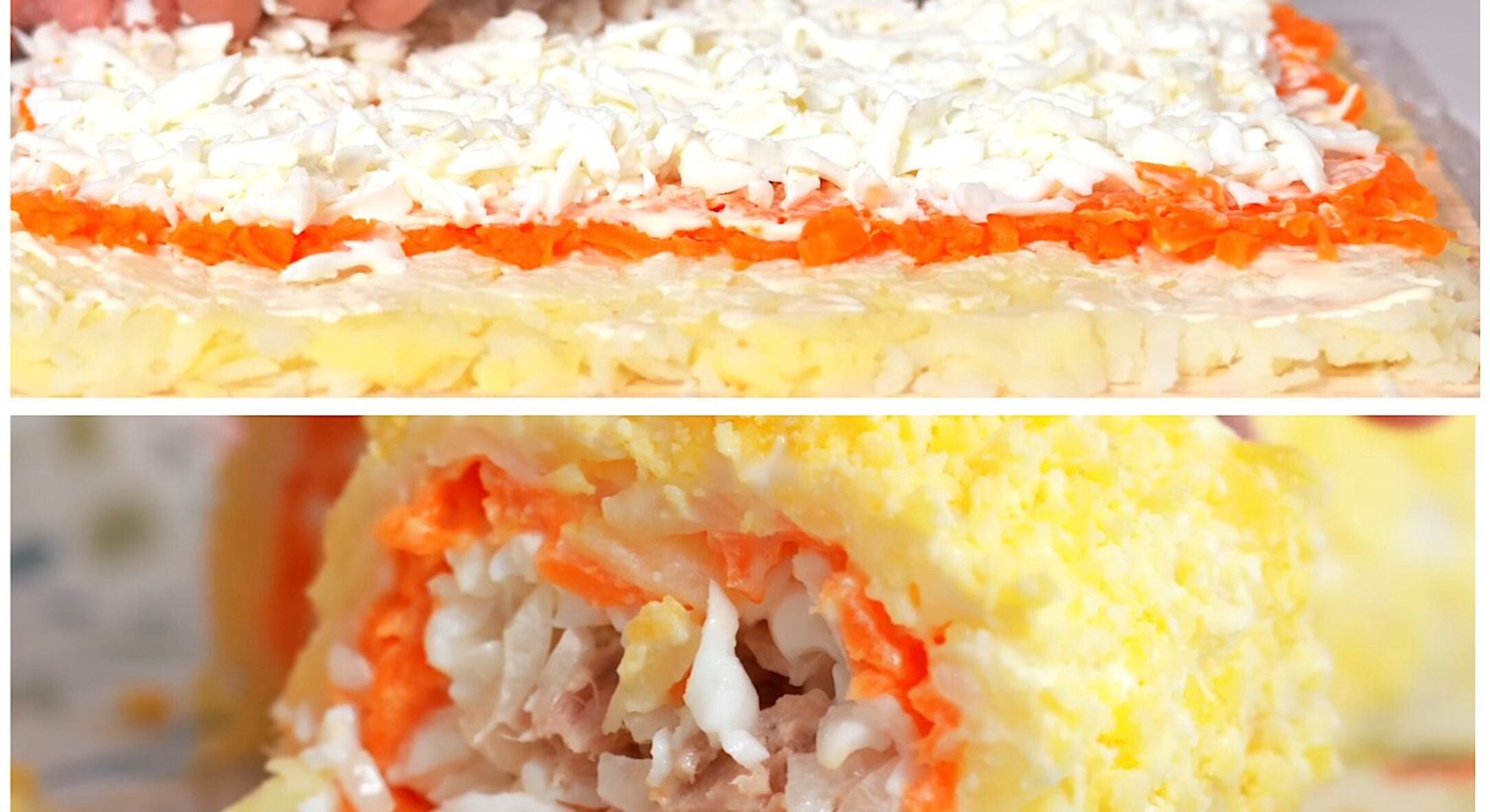 “Мімозу” тепер готую тільки рулетом: виглядає на 100 балів, різати зручно, і гості завжди замовляють 