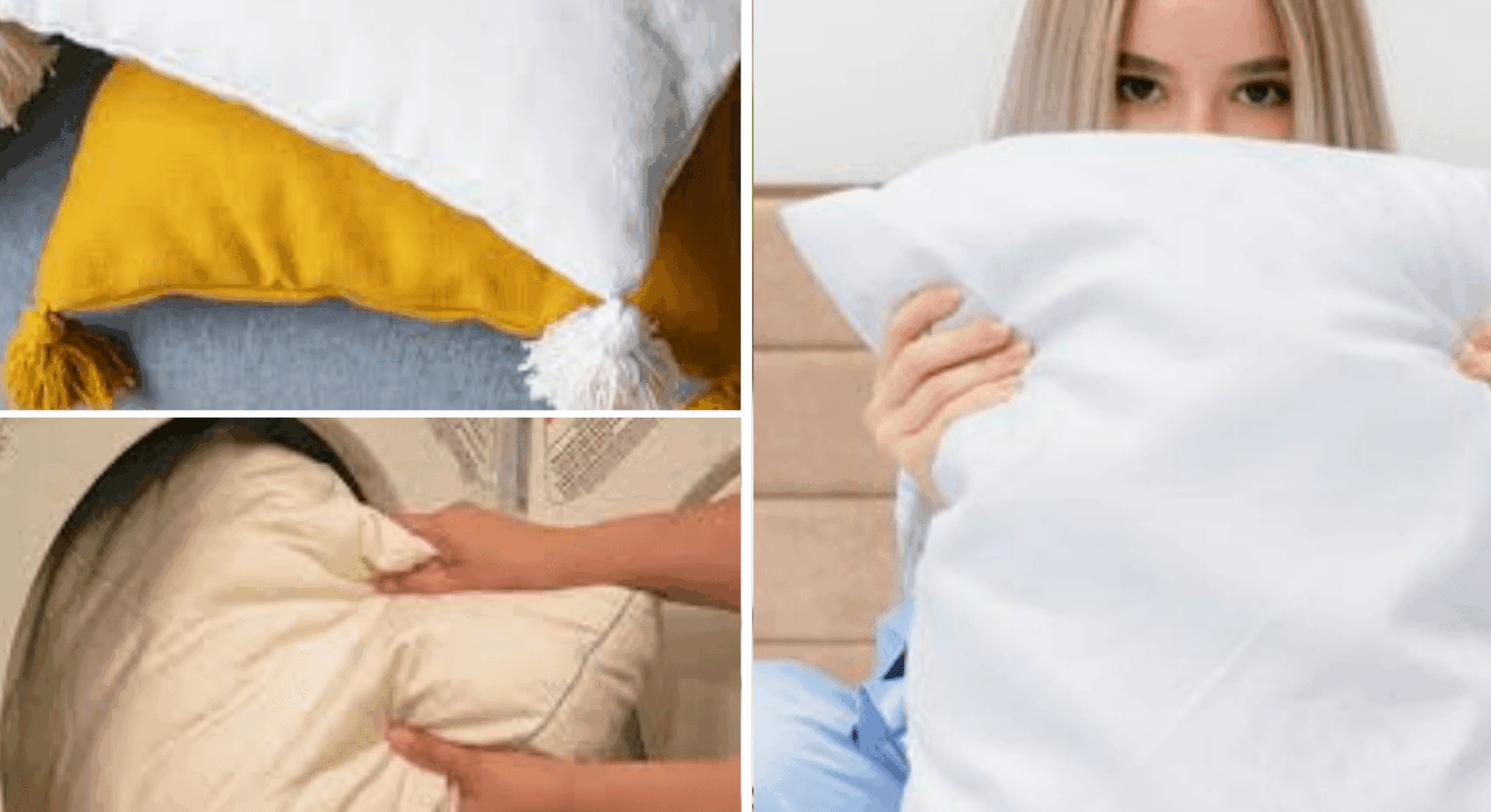 Жовті плями на подушках зникли за 1 прання: замочила їх у воді ось з цим – тепер білосніжні, як у готелі 