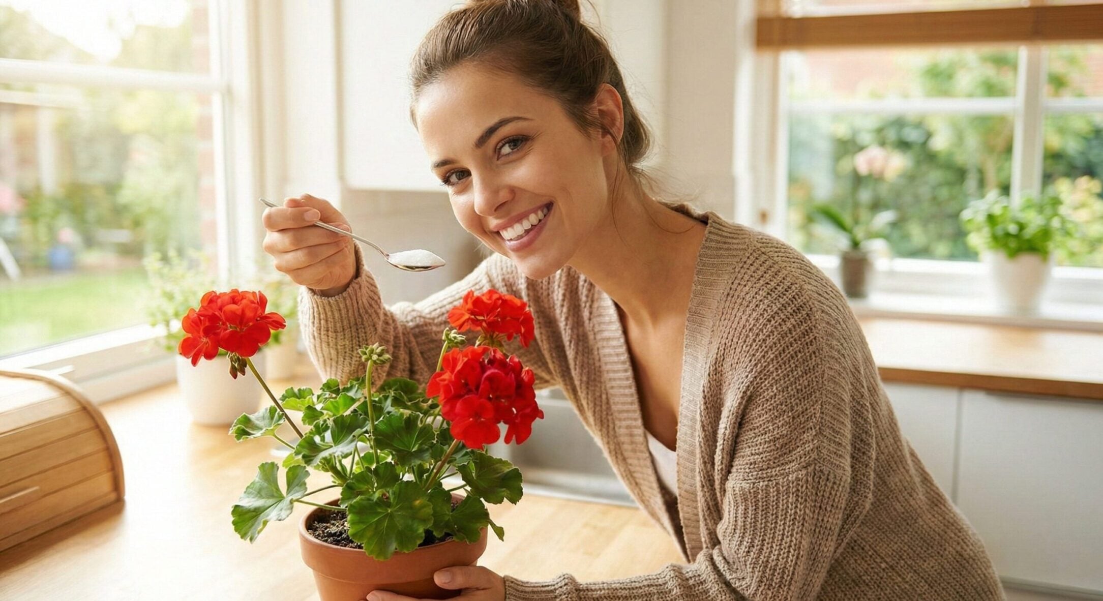 Герань розквітне навіть у темному кутку: навіщо досвідчені квітникарі кладуть у горщик 1 столову ложку цукру 