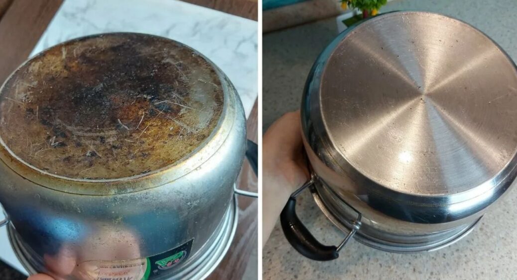 Викиньте старі губки: сіткою від картоплі відмиваю нагар з каструль за 1 хвилину – сяють, наче щойно з цеху 