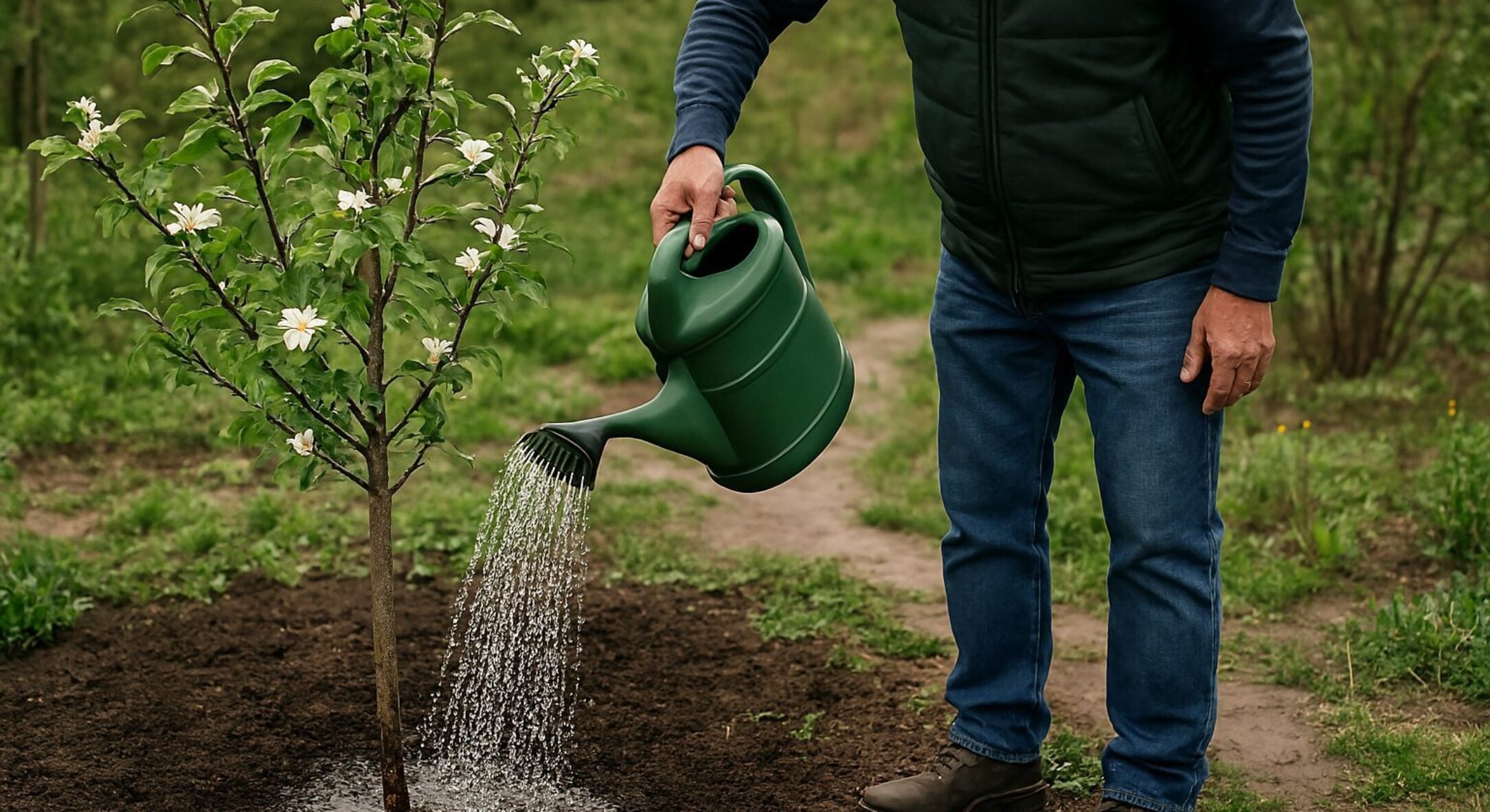 Скільки літрів води щотижня треба яблуні навесні, щоб гілки вгиналися від плодів: 1 золоте правило 